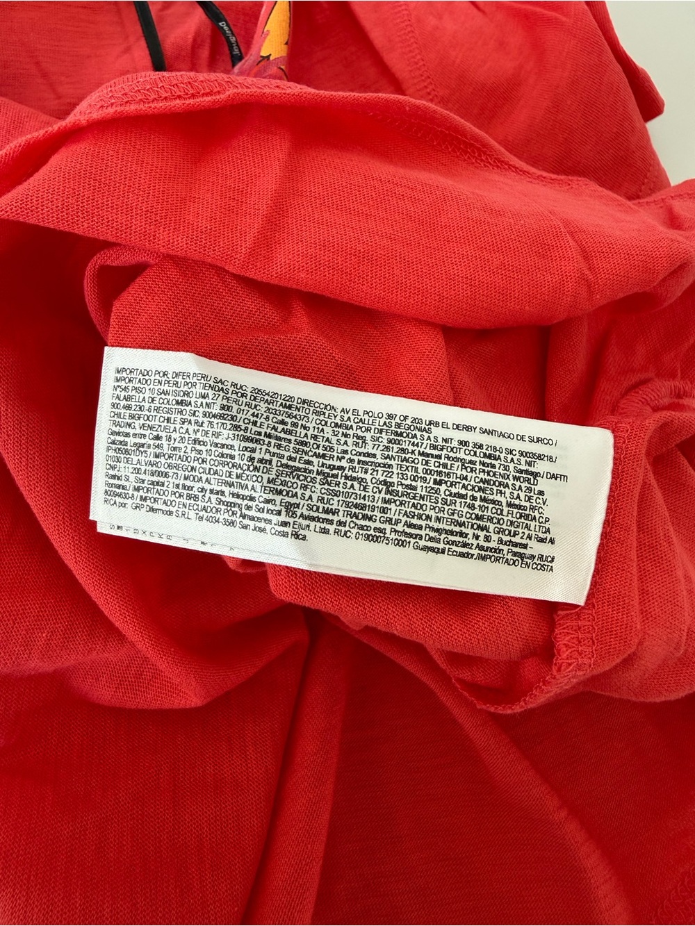 Desigual Red Short Sleeve Tee with Floral Medallion - Picture 14 of 14